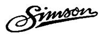 Wortmarke Simson in schwungvoller Schreibschrift