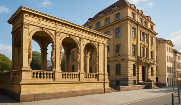 Bürogebäude der GESA in Stuttgart - KI generiert